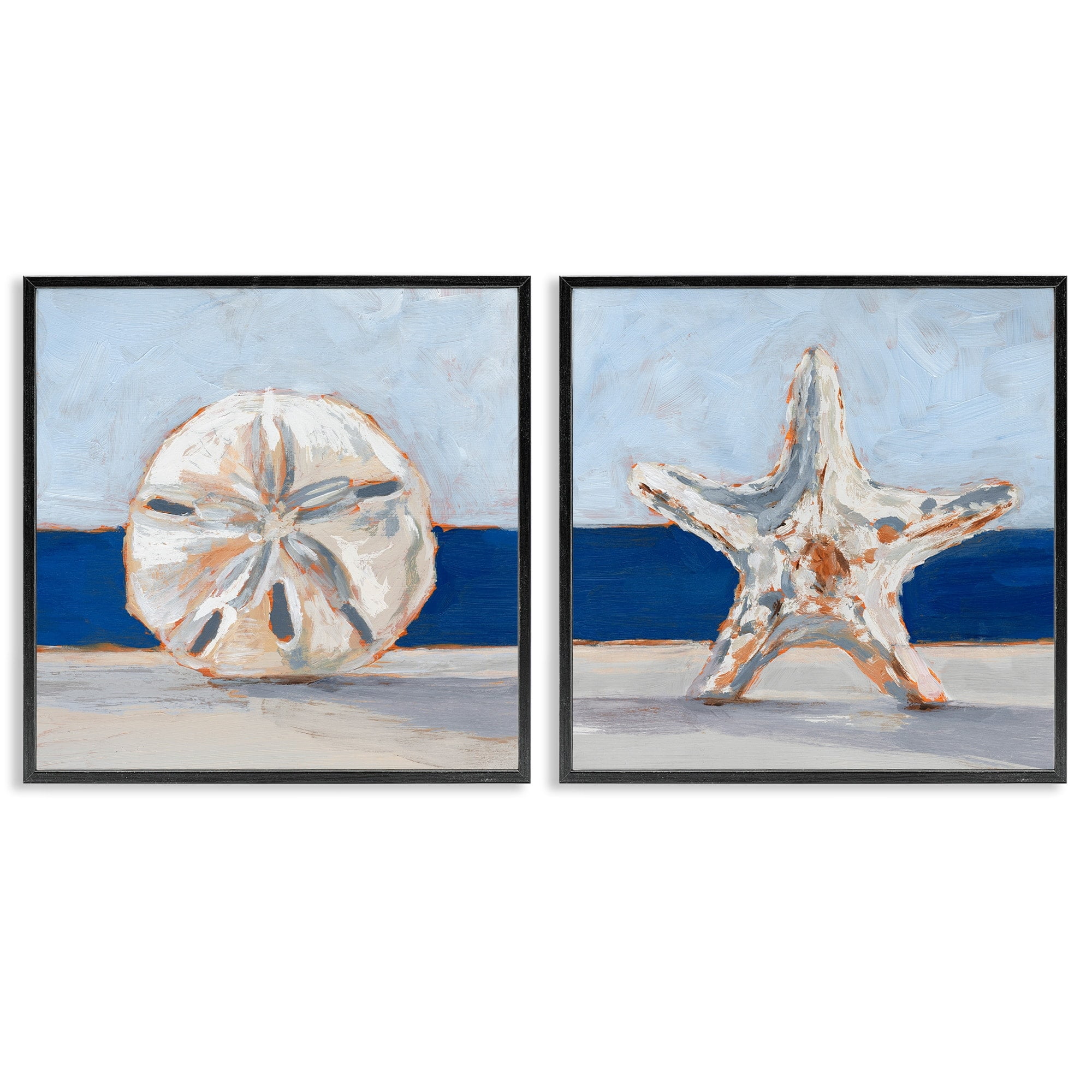 Stupell Industries Sea Life Starfish Seashell Painting Beach Marine Animal, 24 x 24, Design by Ethan Harper