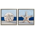 thumbnail image 1 of Stupell Industries Sea Life Starfish Seashell Painting Nature Painting Brown Floater Framed Canvas Art Print Wall Art, 25 x 25, Set of 2, 1 of 9