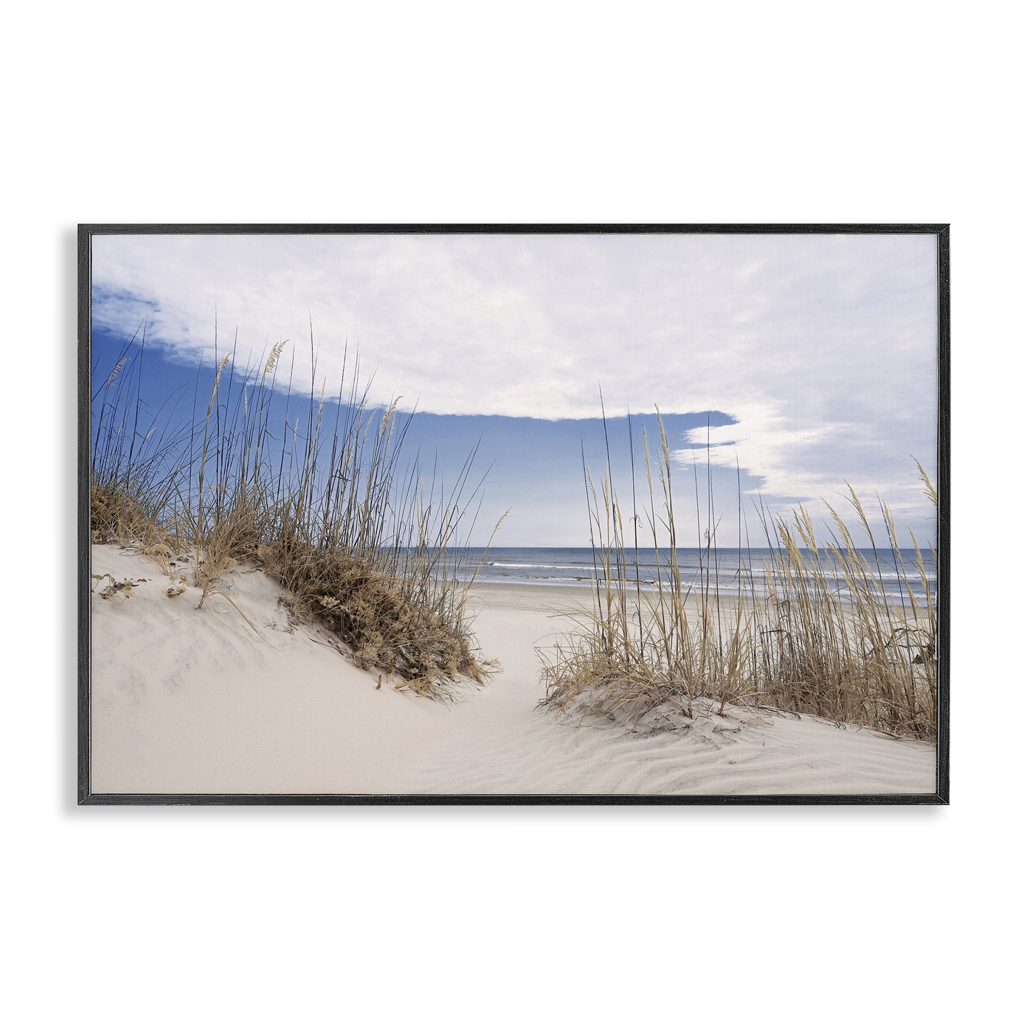 Stupell Industries Sea Oats Along Sandy Dunes Black Framed Giclee Art, design by Natalie Carpentieri