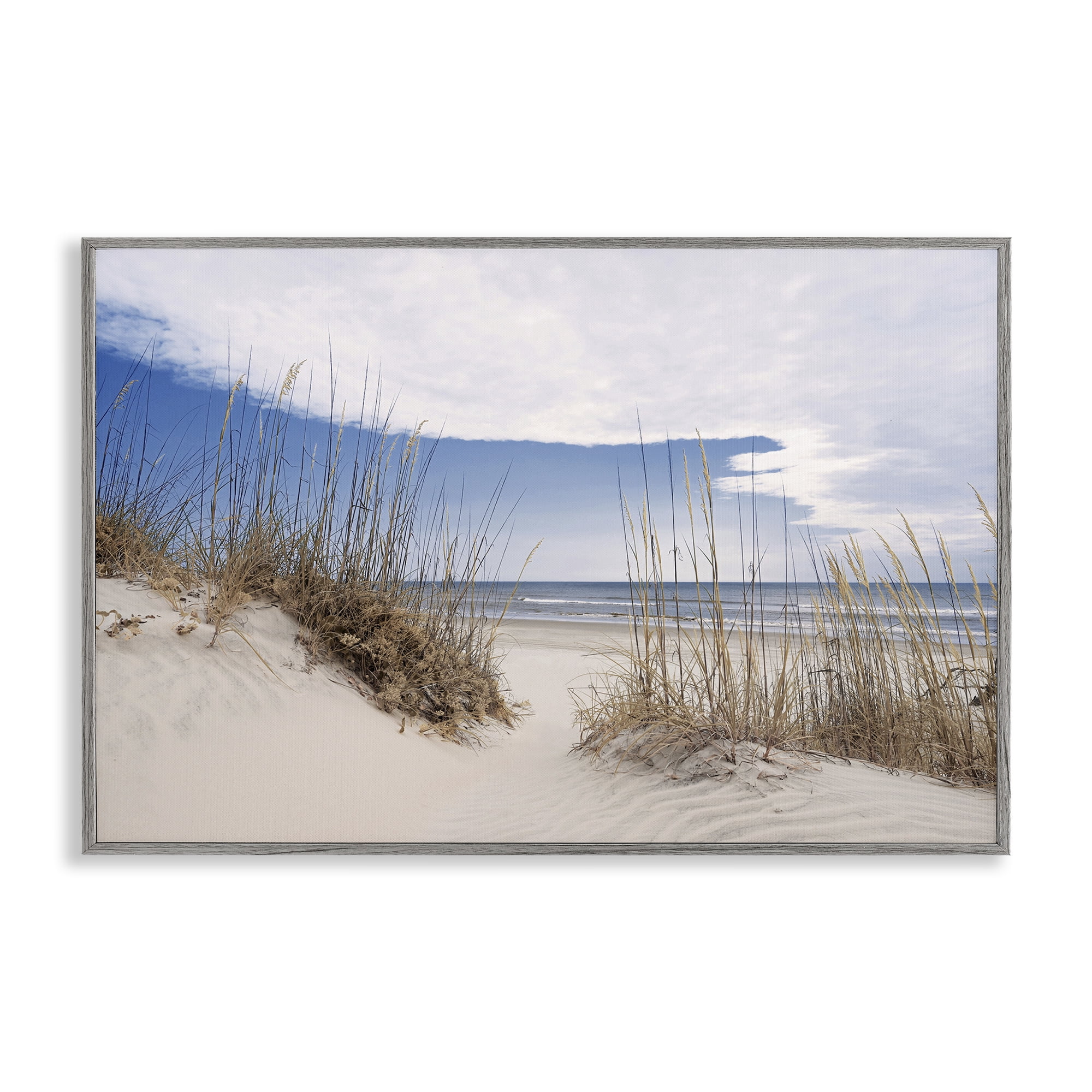 Stupell Industries Sea Oats Along Sandy Dunes Gray Framed Giclee Art, design by Natalie Carpentieri