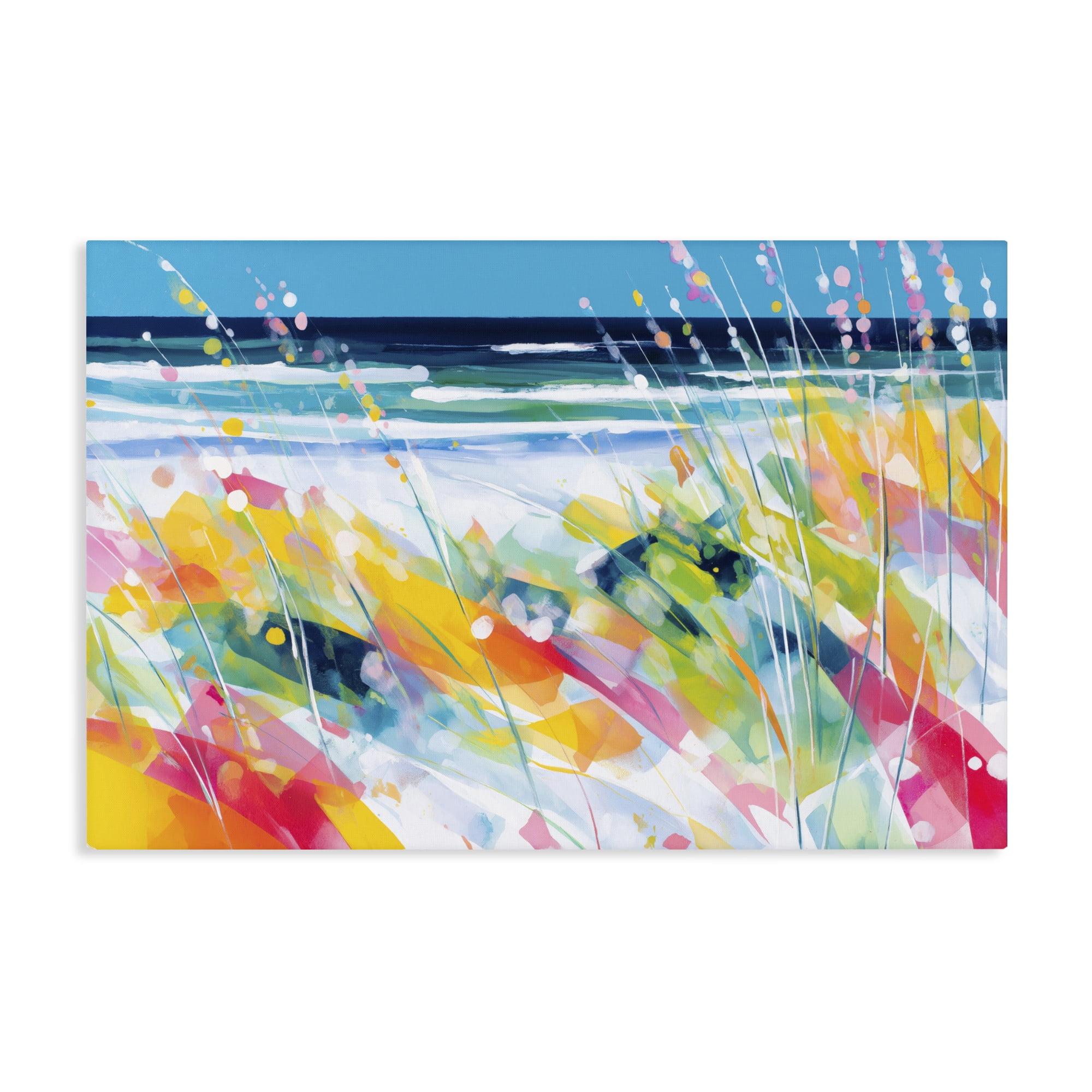 Stupell Industries Sea Oats & Ocean Breeze Abstract Canvas Wall Art, design by Chromatic Storm Studio