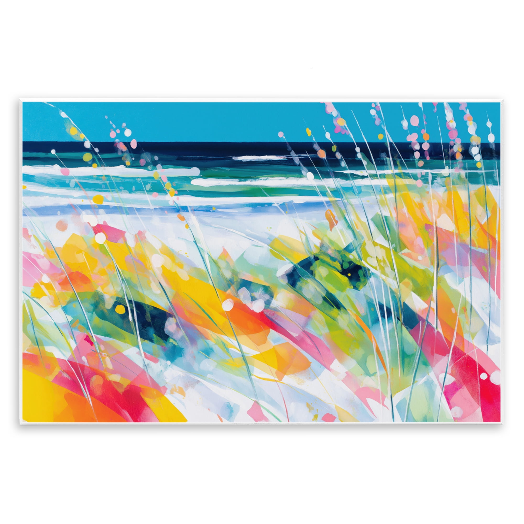 Stupell Industries Sea Oats & Ocean Breeze Abstract Wall Plaque Art, design by Chromatic Storm Studio