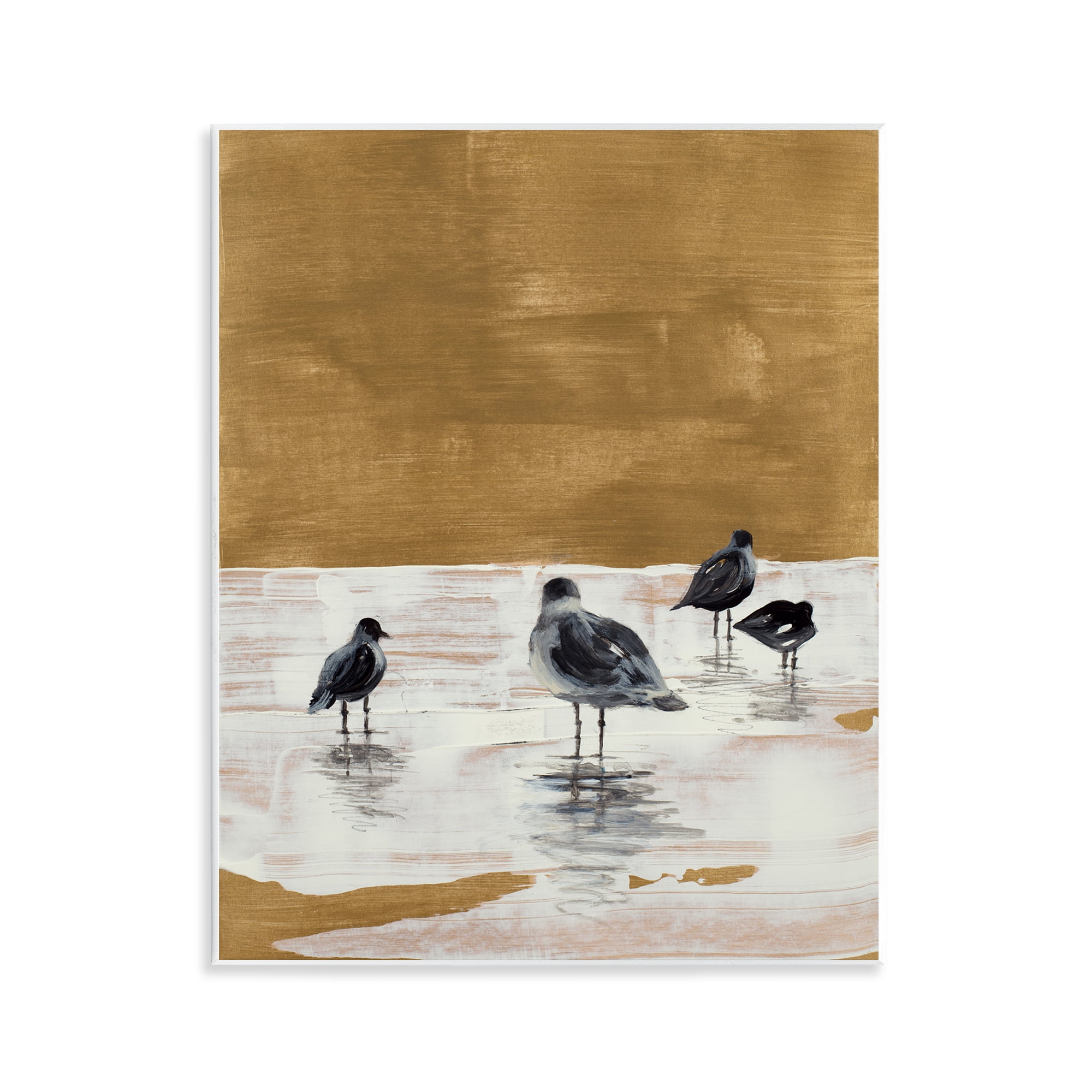 Stupell Industries Sea Seagull Silhouettes Animals & Insects Painting Unframed Art Print Wall Art, 11 x 14