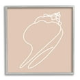 thumbnail image 1 of Stupell Industries Sea Shell Beach Ocean Life Line Drawing Graphic Art Gray Framed Art Print Wall Art, Design by Daphne Polselli, 1 of 7