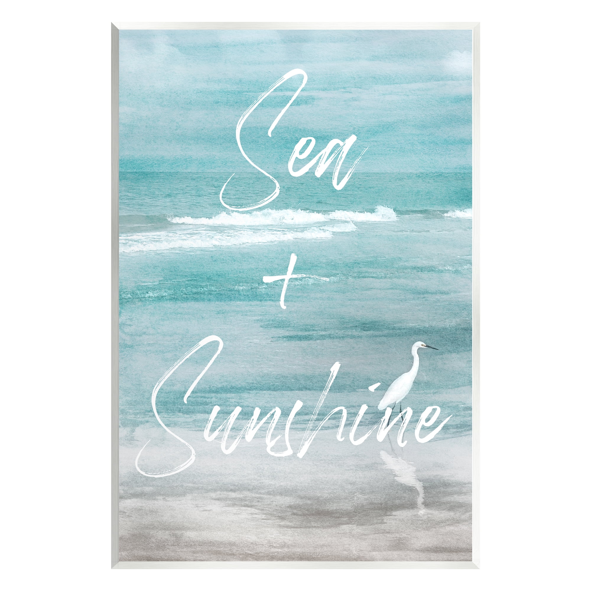 Stupell Industries Sea & Sunshine Phrase Animals & Insects Painting Unframed Art Print Wall Art, 13 x 19