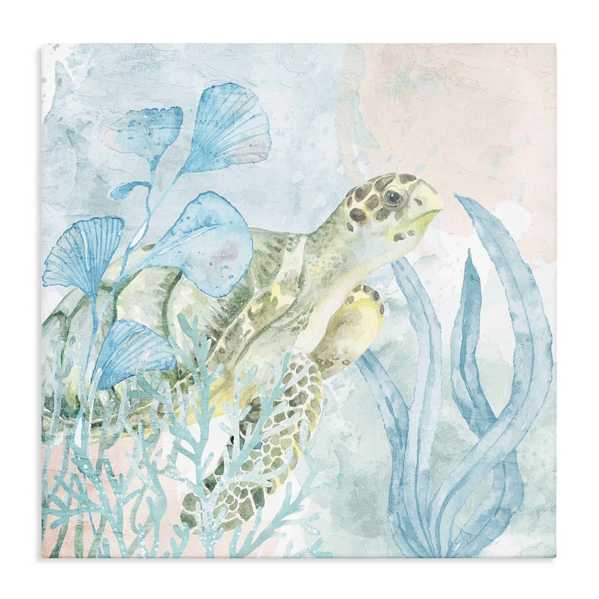Stupell Industries Sea Swim Turtle Canvas Wall Art, design by Kim Allen