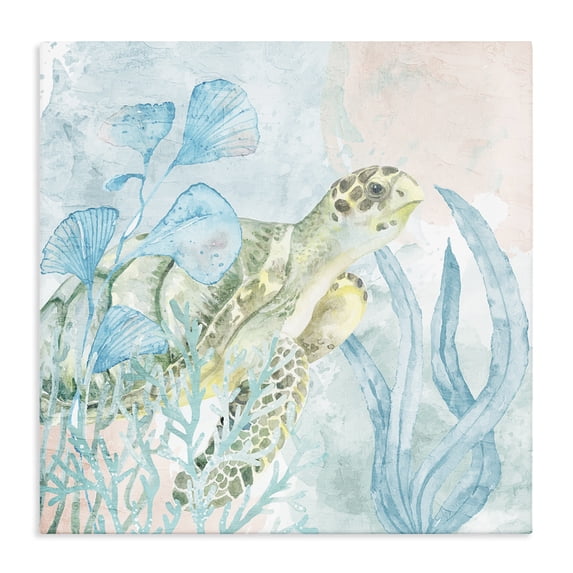 Stupell Industries Bohemian Sea Swim Turtle Canvas Art, 30 x 30, by Kim Allen