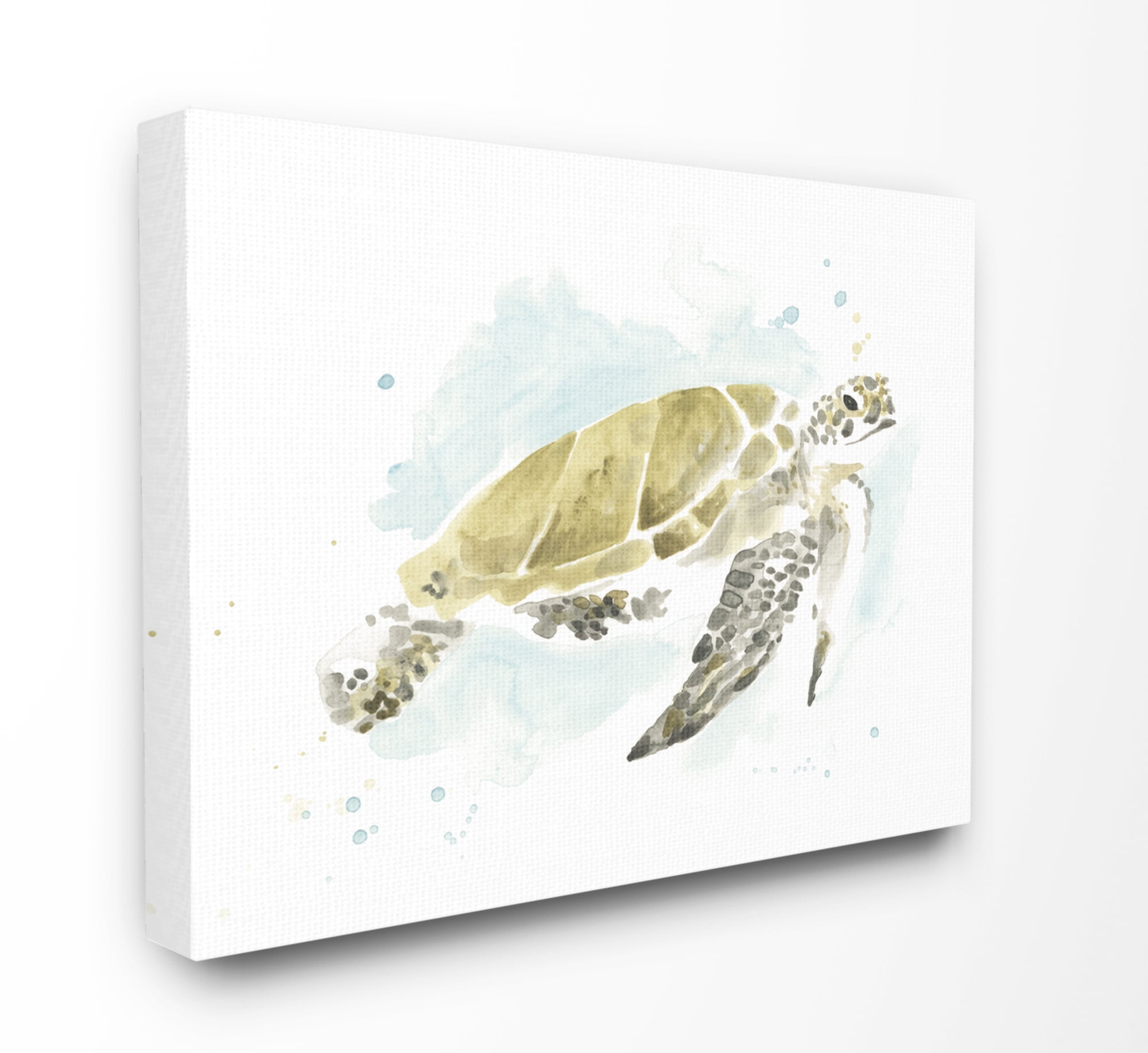 Stupell Industries Sea Turtle Ocean Beach Animal Watercolor Painting Canvas Wall Art, 30 x 40, byJune Erica Vess