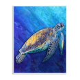 thumbnail image 1 of Stupell Industries Sea Turtle Swimming Deep Blue Ocean Under Water Wood Wall Art, 10 x 15, Design by Alpenglow Workshop, 1 of 5