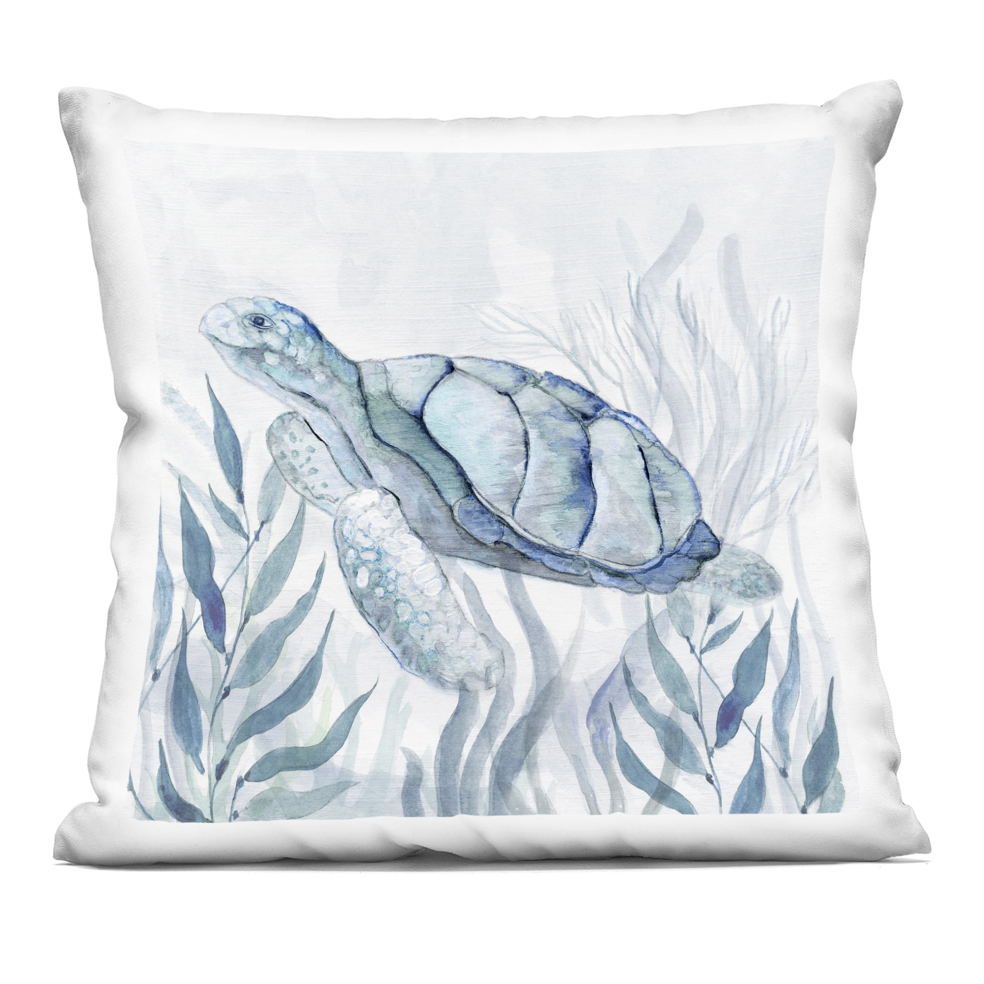 Stupell Industries Sea Turtle with Subtle Smile Decorative Printed Throw Pillow, design by Janet Tava, 18 x 7 x 18