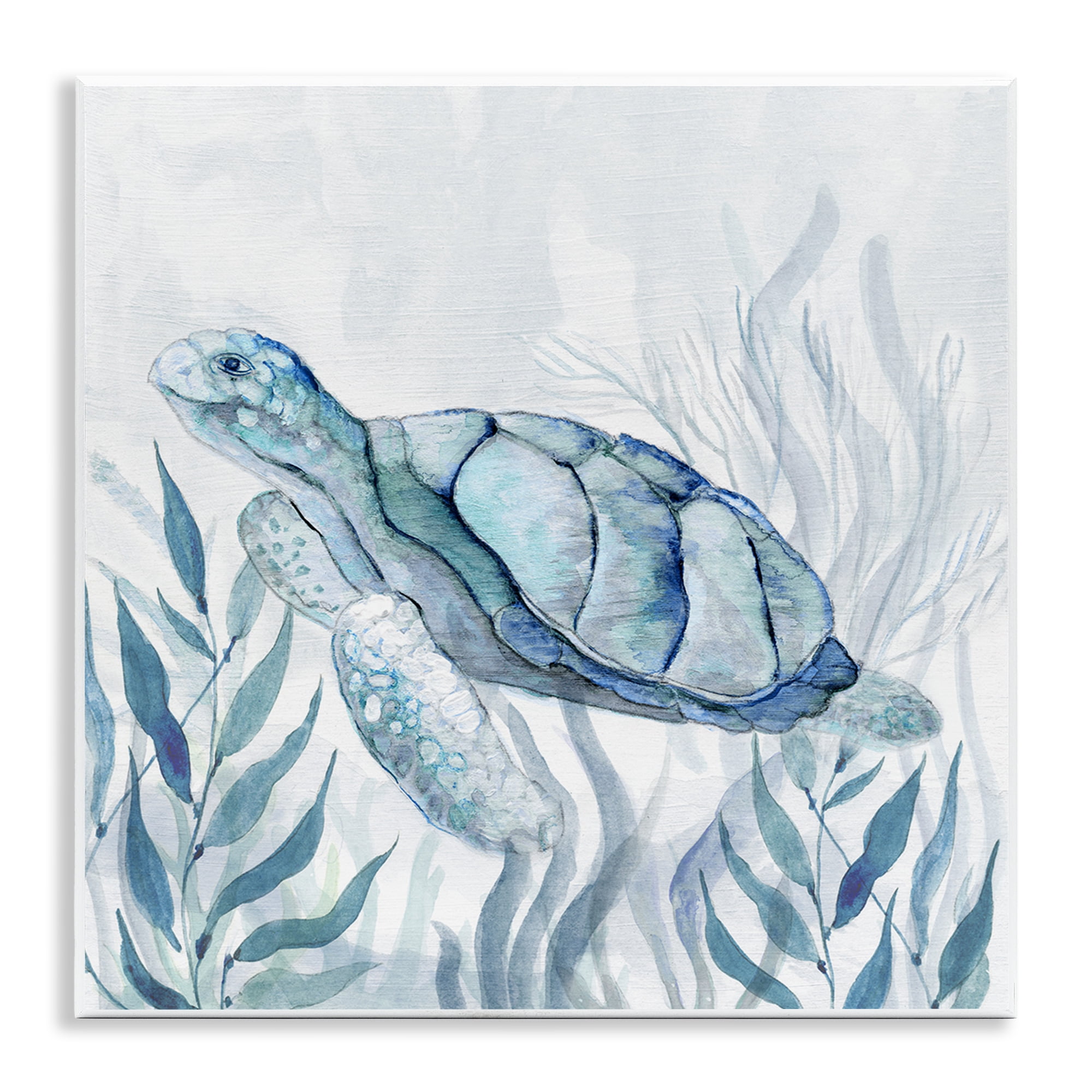Stupell Industries Sea Turtle with Subtle Smile Wall Plaque Art, design by Janet Tava