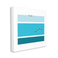thumbnail image 1 of Stupell Industries Sea Turtles Under Scuba Diver Geometric Blue Stripes, 30 x 30, Designed by Make Much Studios, 1 of 5