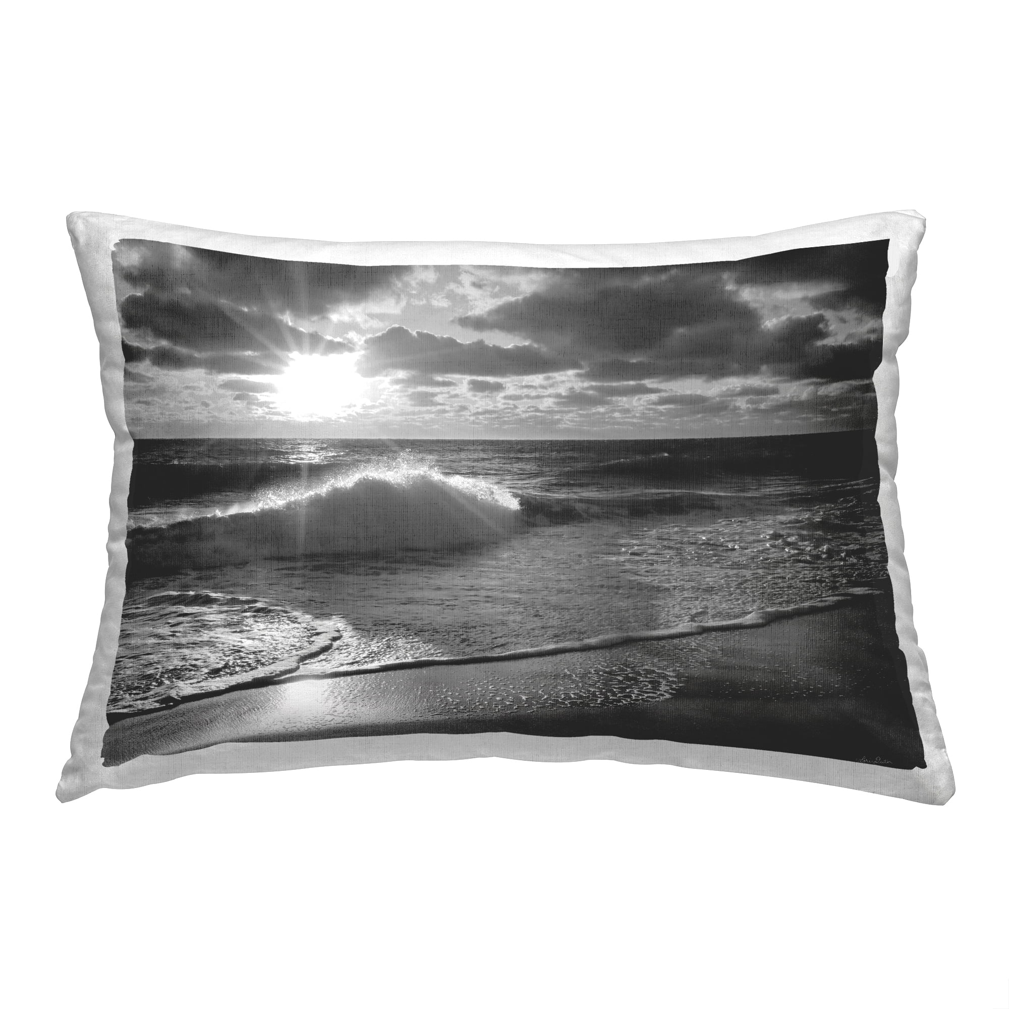 Stupell Industries Sea Waves on Shore Decorative Printed Throw Pillow, 14 x 20