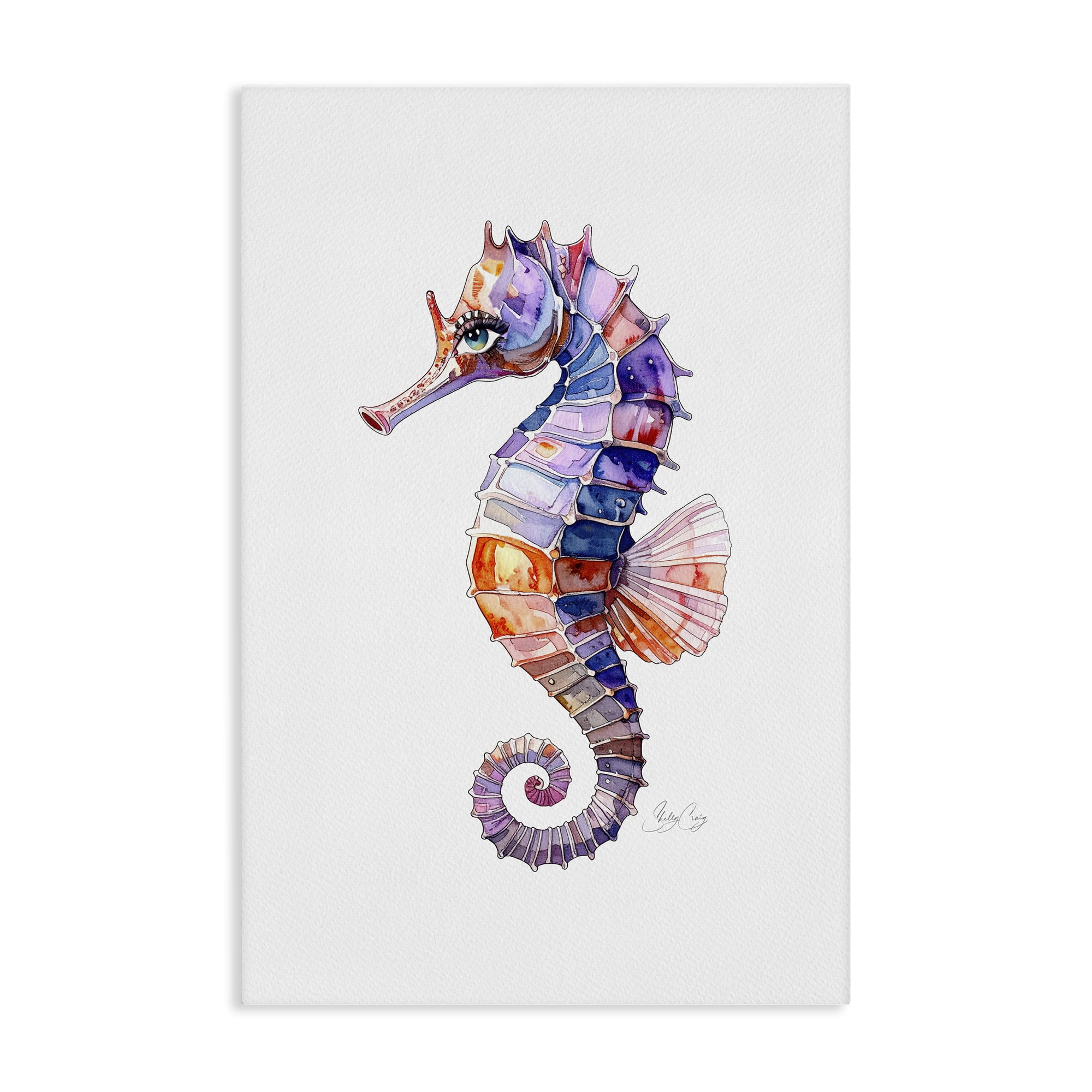 Stupell Industries Sea Whisper Seahorse Canvas Wall Art, design by Shelly Craig