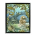 thumbnail image 1 of Stupell Industries Sea of Jewels Mermaid Portrait Black Framed Floater Canvas Wall Art design by Christina P. Wyatt, 21 x 17, 1 of 9