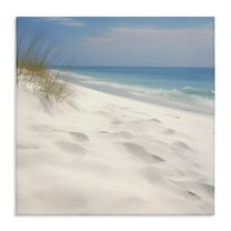 Stupell Industries Seabreeze Sandy Footprints Landscape Photography Gallery Wrapped Canvas Art Print Wall Art, 17 x 17