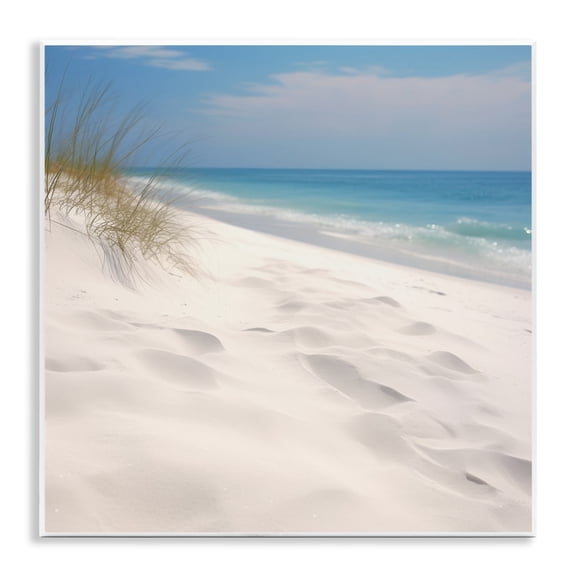 Stupell Industries Seabreeze Sandy Footprints Landscape Photography Unframed Art Print Wall Art, 12 x 12