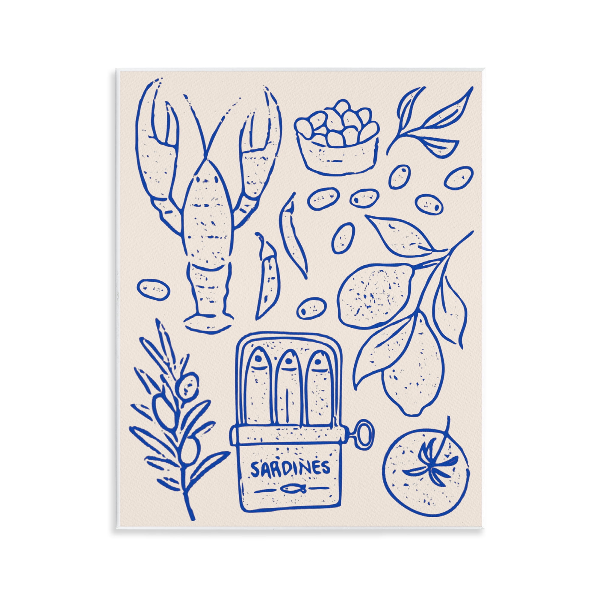 Stupell Industries Seafood & Herbs Simplicity Wall Plaque Art, design by Camila Juncos