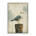 thumbnail image 1 of Stupell Industries Seagull On A Post Gray Framed Giclee Art design by LSR Creative Studio, 24 x 16, 1 of 8
