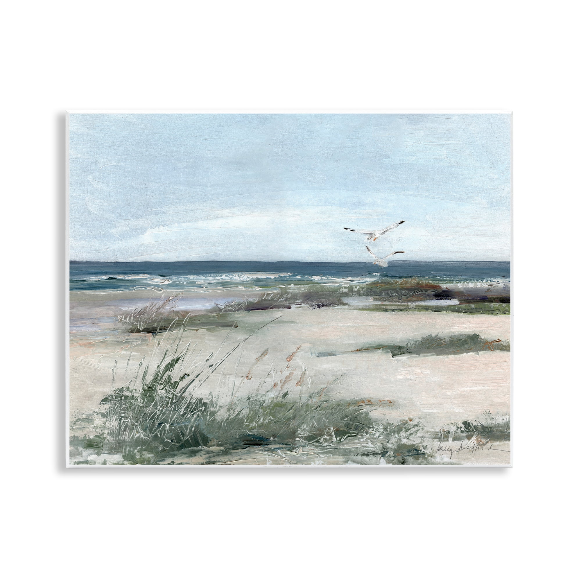 Stupell Industries Seagull Pair over Waves Wall Plaque Art, design by Sally Swatland