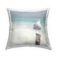 thumbnail image 1 of Stupell Industries Seagull Perched Landscape Square Decorative Printed Throw Pillow, 18 x 18, 1 of 2