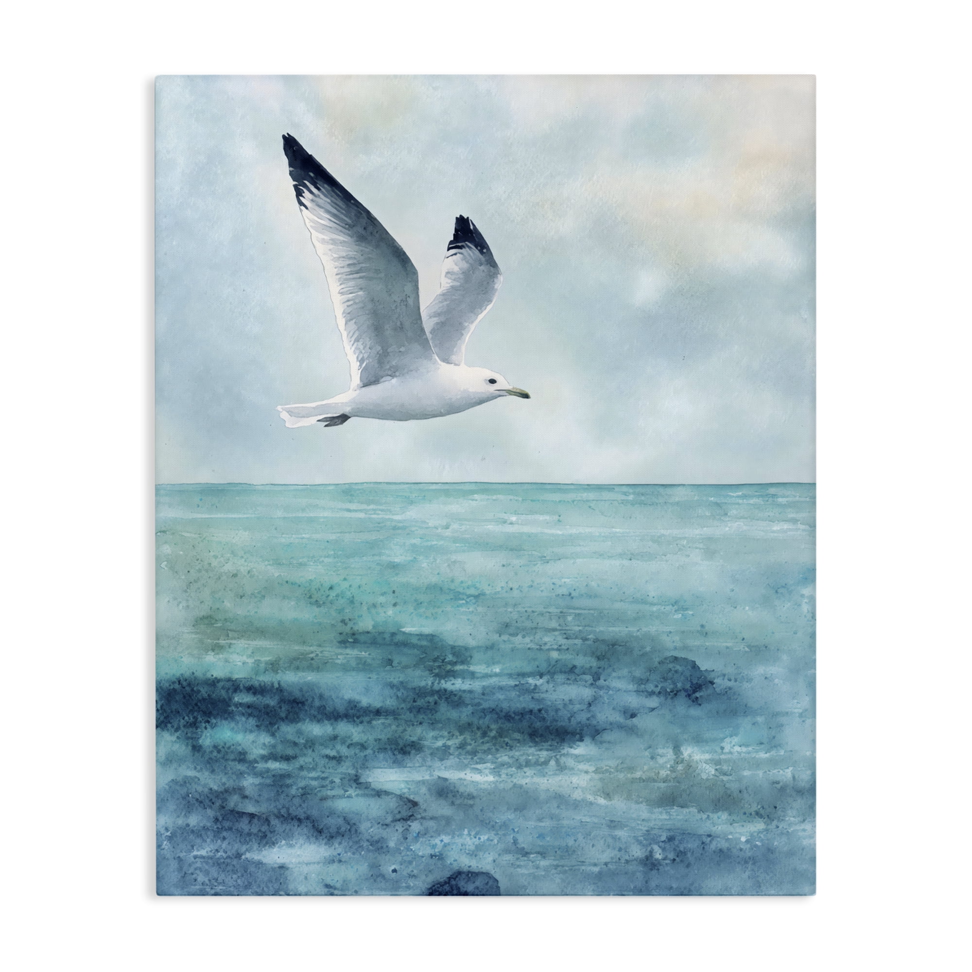 Stupell Industries Seagull With Black Tips Canvas Wall Art, design by Franklyn Gregory