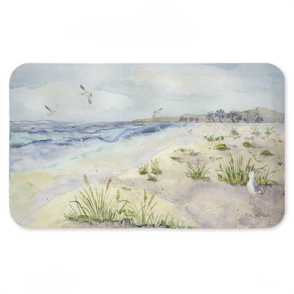 Stupell Industries Seagull by Beach Shore Printed Anti-Fatigue Floor Mat, design by Audrey Jeanne Roberts, 30"x18"