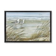 thumbnail image 1 of Stupell Industries Seagulls Standing On Beach Beach Painting Black Floater Framed Canvas Art Print Wall Art, 31 x 21, 1 of 9