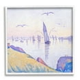 thumbnail image 1 of Stupell Industries Seagulls and Sailboat Coast Sunrise Morning Pointillism Painting, 17 x 17, Design by Steve Hunziker, 1 of 5