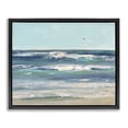 thumbnail image 1 of Stupell Industries Rustic Lodge Seagulls over Rolling Waves Black Floating Frame Canvas Art, 21 x 17, by Sally Swatland, 1 of 7
