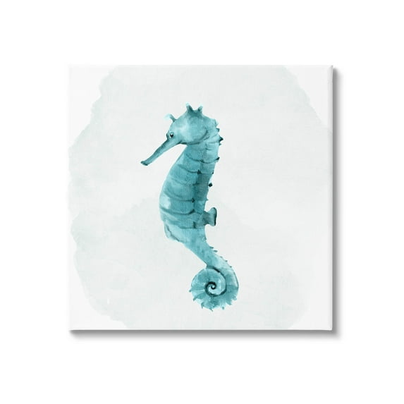 Stupell Industries Seahorse Nautical Wildlife Animal Graphic Art Gallery Wrapped Canvas Print Wall Art, Design by Kim Allen
