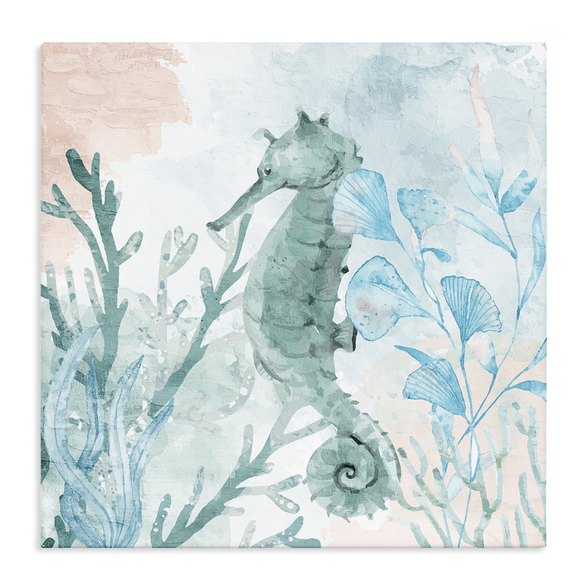Stupell Industries Seahorse Sea Swim Canvas Wall Art, design by Kim Allen