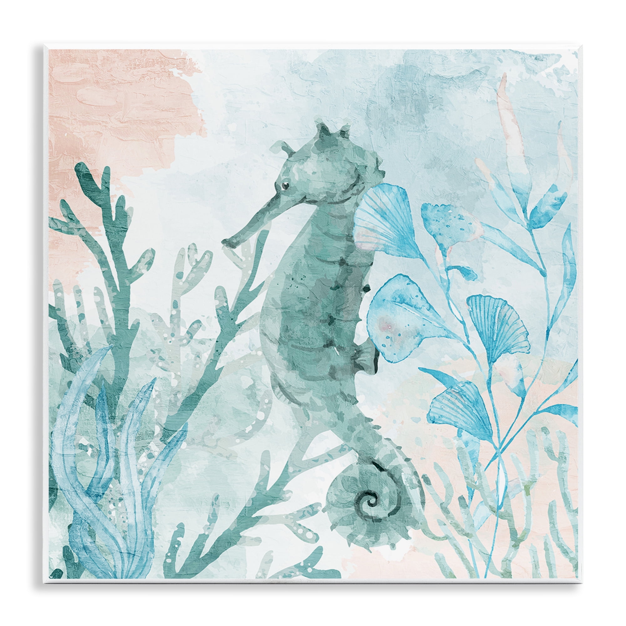 Stupell Industries Seahorse Sea Swim Wall Plaque Art, design by Kim Allen