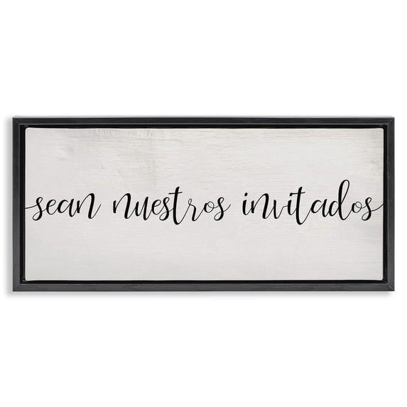 Stupell Industries Shabby Chic Black Floating Frame Canvas Art, 25 x 11, by Lil' Rue