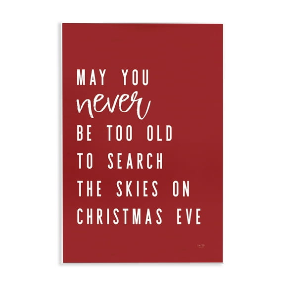 Stupell Industries Search The Skies on Christmas Eve Wall Plaque Art design by Lux + Me Designs, 15 x 10