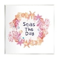 thumbnail image 1 of Stupell Industries Seas The Day Marine Life Coral Botanical Wreath Graphic Art Unframed Art Print Wall Art, Design by Amelia Noyes, 1 of 5