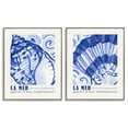 thumbnail image 1 of Stupell Industries Seashell Gallery Posters Nautical & Beach Painting Gray Framed Art Print Wall Art, 11 x 14, Set of 2, 1 of 2