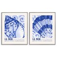 thumbnail image 1 of Stupell Industries Seashell Gallery Posters Nautical & Beach Painting Gray Framed Art Print Wall Art, 24 x 30, Set of 2, 1 of 2