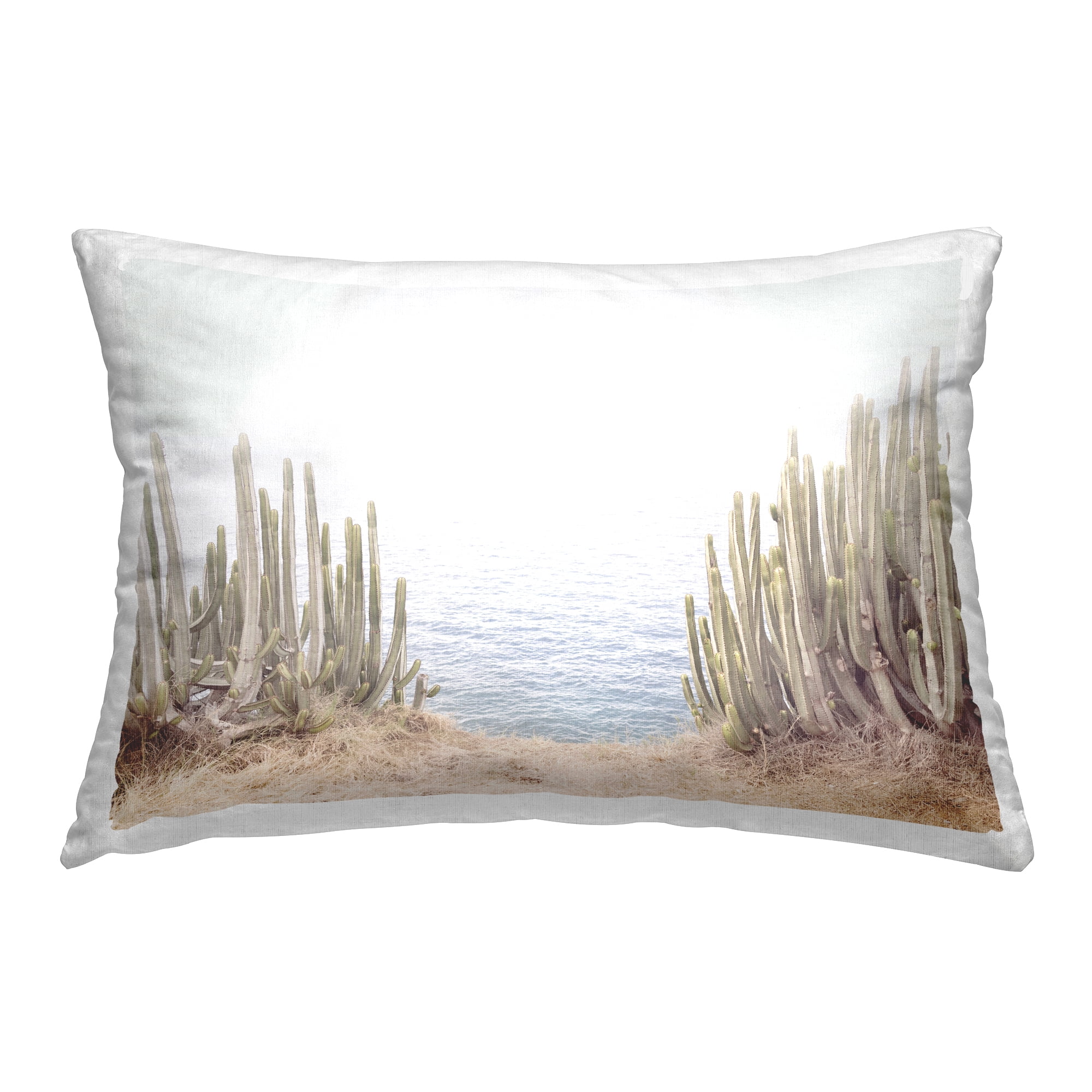 Stupell Industries Seaside Cacti Plants Decorative Printed Throw Pillow Design by Sisi and Seb.