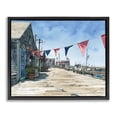 thumbnail image 1 of Stupell Industries Tropical Seaside Fishing Wharf Black Floating Frame Canvas Art, 21 x 17, by Franklyn Gregory, 1 of 8