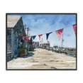 thumbnail image 1 of Stupell Industries Tropical Seaside Fishing Wharf Black Framed Giclee Art, 30 x 24, by Franklyn Gregory, 1 of 8