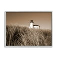 thumbnail image 1 of Stupell Industries Seaside Lighthouse Beach Grasses Photography Coastal Photography Gray Framed Art Print Wall Art, 1 of 5