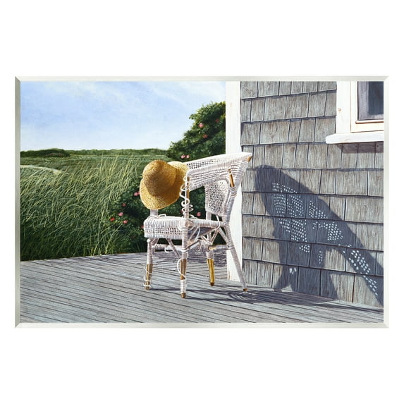 Stupell Industries Seaside Porch Landscape Rural Grassland Hills Painting Unframed Art Print Wall Art, Design by Tom Mielko