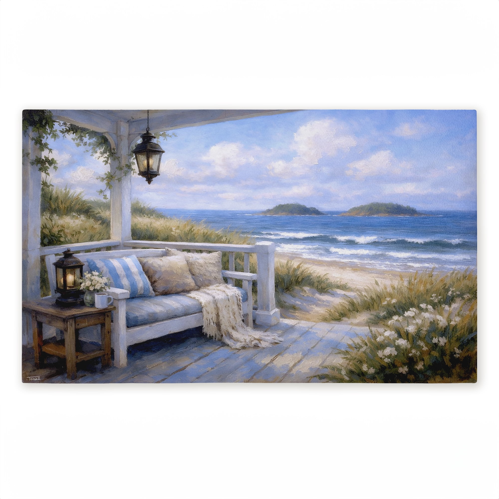 Stupell Industries Seaside Relaxation on Patio Printed Outdoor Door Floor Mat, design by Tabz Jones