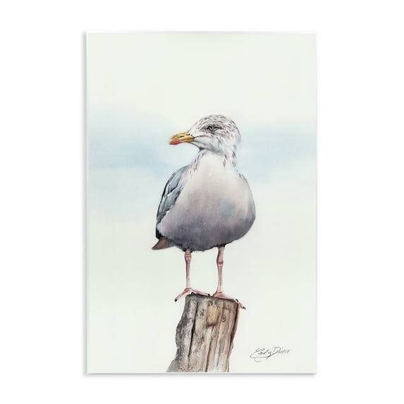 Seaside Seagull Perch Wall Plaque Art, 10 x 15, Made In USA