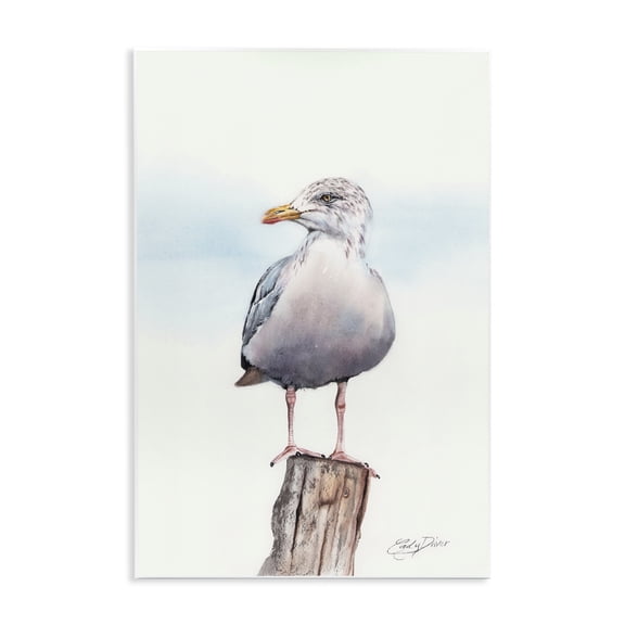 Seaside Seagull Perch Wall Plaque Art, 10 x 15, Made In USA