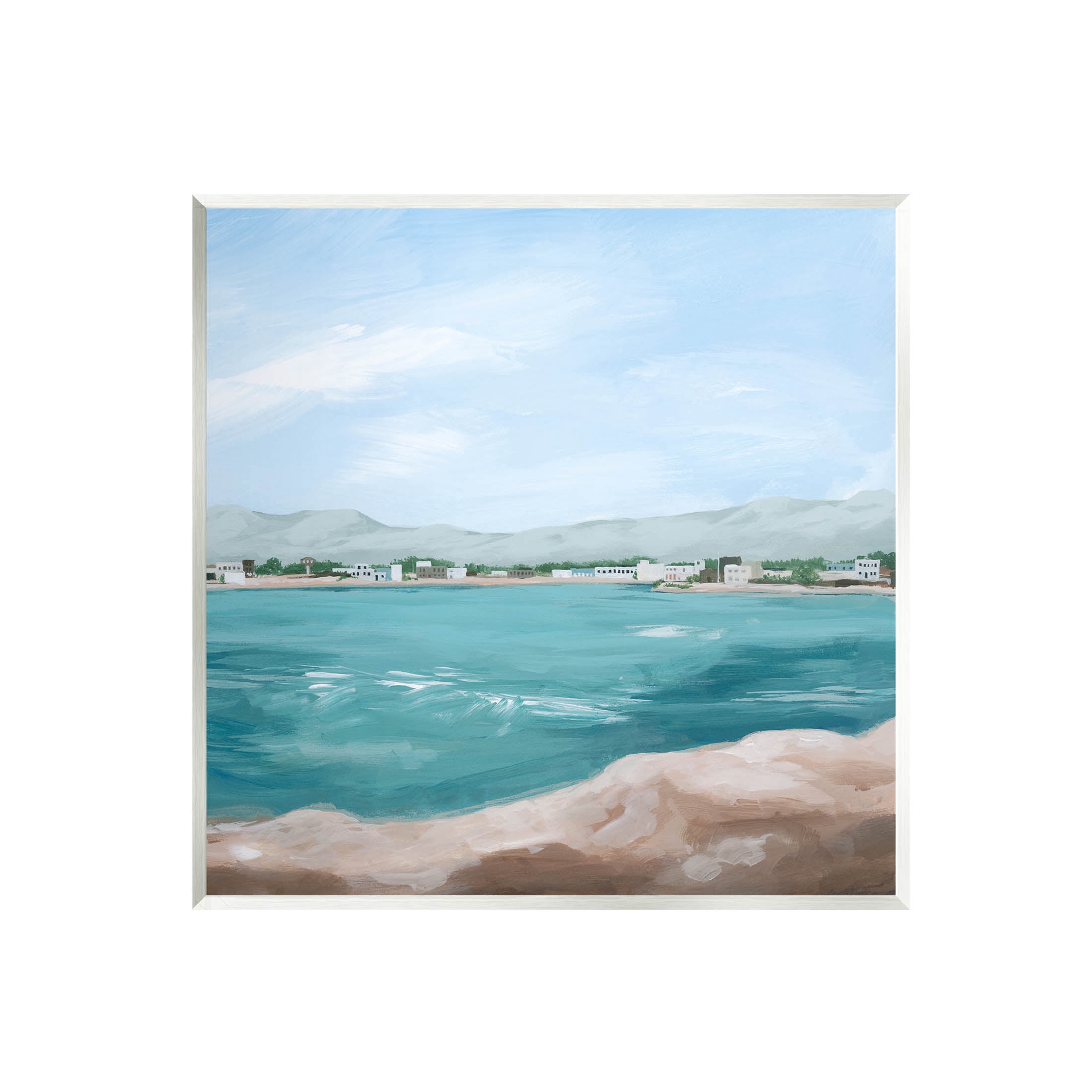 Stupell Industries Seaside Town Beach Ripples Painting Unframed Art Print Wall Art, Design by Grace Popp