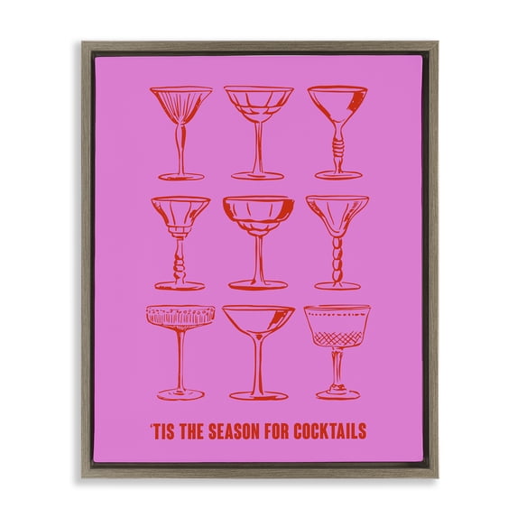 Stupell Industries Contemporary Season For Cocktails Brown Floating Frame Canvas Art, 25 x 31, by House of Lulu
