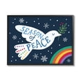 thumbnail image 1 of Stupell Industries Season of Peace Phrase White Dove over Rainbow Animals & Insects Painting Black Framed Art Print Wall Art, 16 x 20, 1 of 8