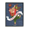 thumbnail image 1 of Stupell Industries Season's Greetings Phrase Dancing Reindeer Ice Skater, 16 x 20, Design by Arrolynn Weiderhold, 1 of 7